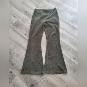 Aerie flare pants faux corduroy fabric size large